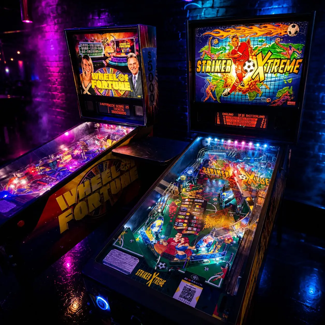 The Pure Interactive arcade floor inside Fire London under club lighting